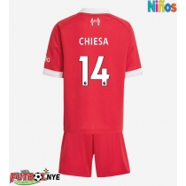 Camiseta Liverpool Federico Chiesa #14 Primera Equipación para niños 2025-26 manga corta (+ pantalones cortos)